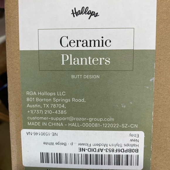 Hallops Female Form Butt Sculpture Ceramic Planter Beige Succulent Planter NWT - Picture 8 of 8